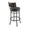 Armen Living Rees Swivel Counter or Bar Stool in Mocha Finish with Brown Faux Leather 840254333635 - alternate 5
